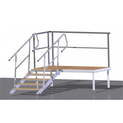 Variable Aufgangstreppe für Bühnen